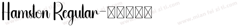 Hamston Regular字体转换